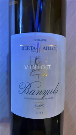 Roussillon Banyuls Domaine Berta-Maillol 2023