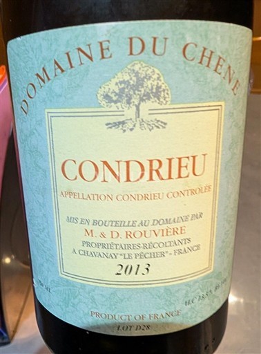 Valle del Ródano Condrieu Domaine Chêne 2013
