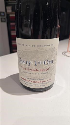 Burgundi Määrittelemätön Premier Cru Domaine Tatraux Jean et Fils La Grande Berge Ei vuosikertaa