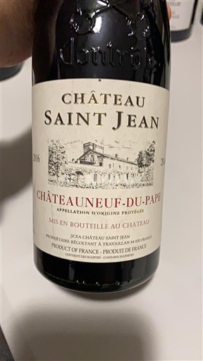 Valea Ronului Châteauneuf-du-Pape Château Saint Jean 2016