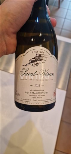Burgundsko Saint-Véran Régis et Magali Têvenet Prestige 2022