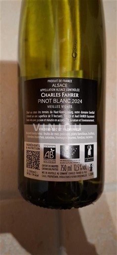 Alsacia Charles Fahrer Vieilles Vignes 2024