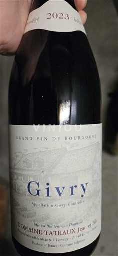 Burgundy Givry Domaine Tatraux Jean et Fils 2023
