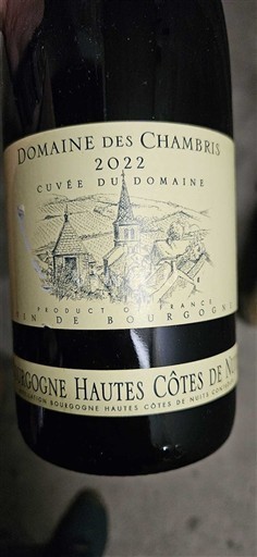 Burgundi Beaunen Ylämaat Grand Cru Domaine S Chambris du Domaine 2022