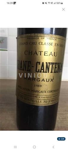 Bordéus Margaux Grand Cru Château Brane-Cantenac 1989