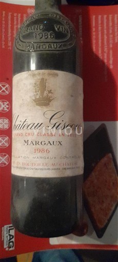 Bordeaux Margaux Grand Cru Château Giscours 1986