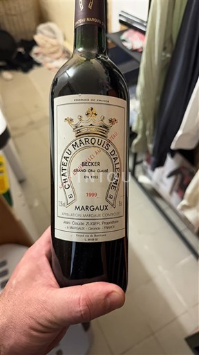 Bordeaux Margaux Grand Cru Château Marquis d'Alesme 1999