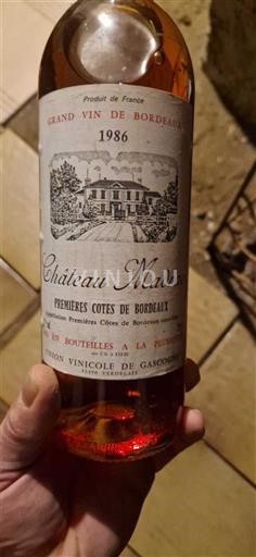Bordeaux Premières Côtes de Bordeaux Château Madros 1986