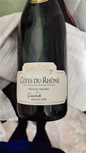 Vallée du Rhône Côtes-du-rhône Villa d'Erg Grande Vieilles Vignes 2019