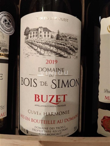 Sud-Ouest Buzet Domaine Bois de Simon Harmonie 2019