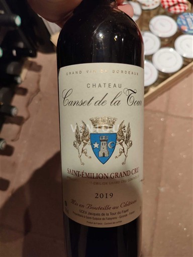 Bordeaux Saint-Émilion Grand Cru Grand Cru Château Canet de la Tour 2019