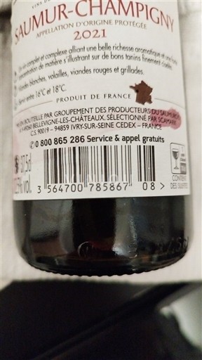 Loirevallei Saumur-champigny Groupement des Producteurs du Saumurois 2021