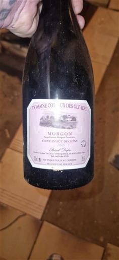 Beaujolais Morgon Domaine Coteaux des Oliviers Élevé en fût de chêne 2009