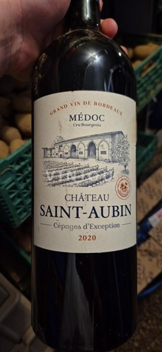 Burdeos Médoc Château Saint-Aubin Cépages d'Exception 2020