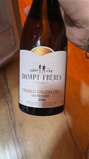 Borgonha Chablis Grand Cru Dampt Frères Les Preuses 2016