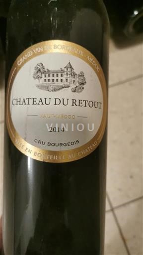 Bordeaux Haut-Médoc Cru Bourgeois Château Retout 2014