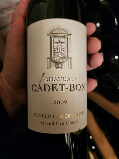 Bordeaux Saint-Émilion Grand Cru Grand Cru Classé Château Cadet-Bon 2009