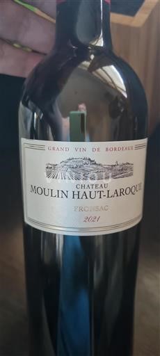 Bordoja Fronsac Château Moulin Haut Laroque 2021
