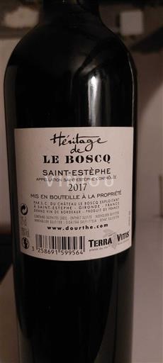 Bordeaux Saint-Estèphe Château Le Boscq Héritage de Le Boscq 2017