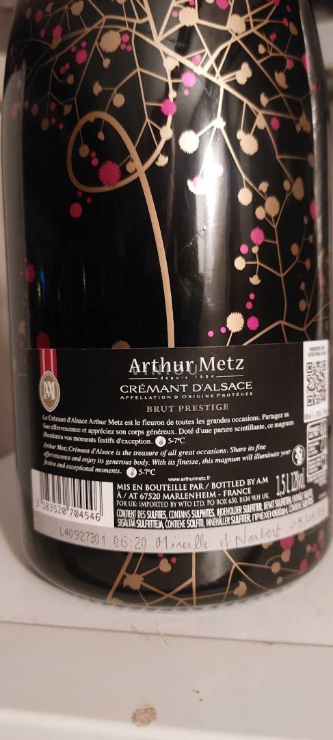 Alsace Crémant d'Alsace Arthur Metz Brut Prestige Non-Vintage