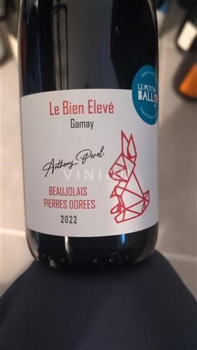 Beaujolais Ikke specificeret Anthony Perol Le Bien Elevé 2022