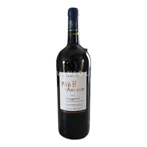 Vin Rouge sec Montpezat Château Pied Argent 2022 France Bordeaux Côtes-de-Bordeaux AOC