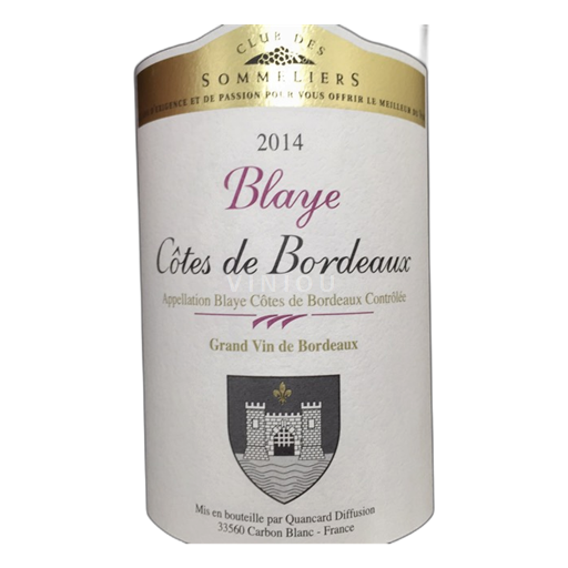 Burdeos Blaye-Côtes de Burdeos Quancard Diffusion 2014