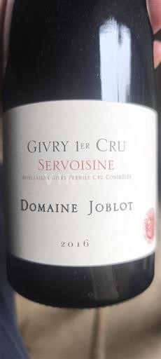 Bourgogne Givry Premier Cru Domaine Joblot Servoisine 2016