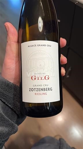 Wijnen Blanc sec Zotzenberg Domaine Gilg 2021 Frankrijk Elzas Riesling AOC Grand Cru