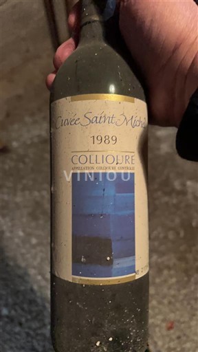 Wijnen Rouge sec Cuvée Saint Michel Cellier des Templiers 1989 Frankrijk Roussillon Collioure AOC