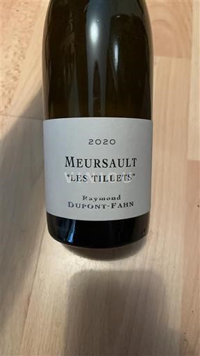 Borgogna Meursault Raymond Dupont-Fahn Les Tillets 2020
