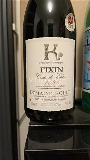 Burgundsko Fixin Domaine Kohut Craix de Chêne 2022
