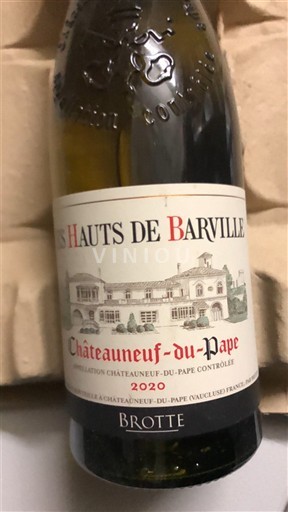 Rona dolina Châteauneuf-du-Pape Brotte Les Hauts de Barville 2020