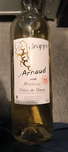 Lounais-Ranska Côtes-de-duras La Grappe d'Arnaud 2018