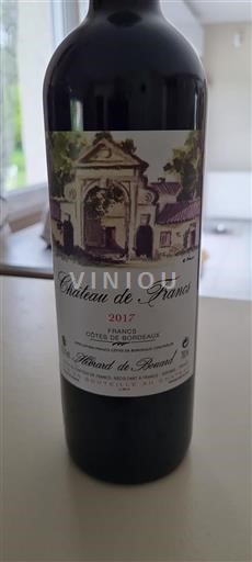 Bordeaux Francs Côtes de Bordeaux Château de Francs 2017