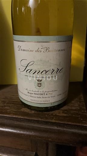 Dolina Loare Sancerre Domaine S Buissonnes 1994