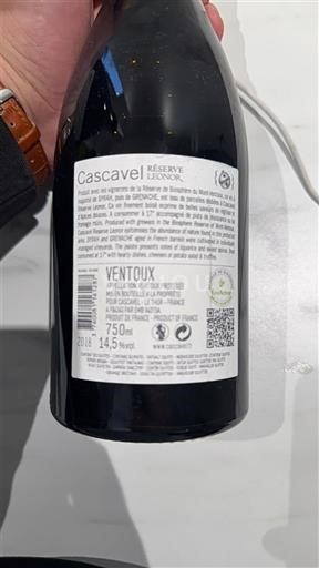 Rhônen laakso Ventoux Cascavel Réserve Lionne 2018