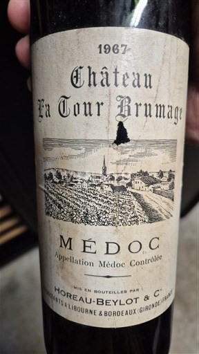 Bordeaux Médoc Château LA TOUR BRUMAGE 1967