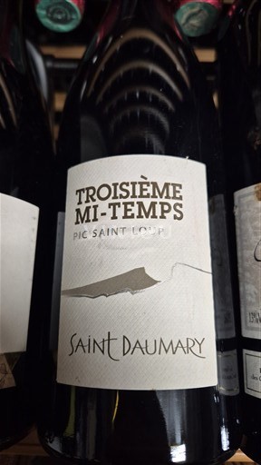 Linguadoca Pic Saint-Loup Saint Daumary TROISIEME MI-TEMPS 2020