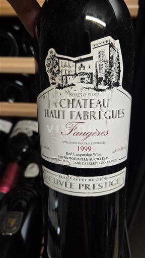 Languedoc Faugères Château Haut-Fabregues PRESTIGE 1999