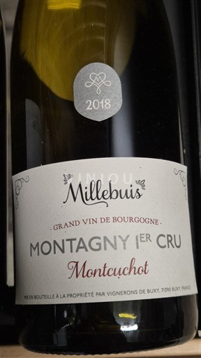 Burgundy Montagny MILLEBUIS - CAVE BUXY PREMIER CRU 2018