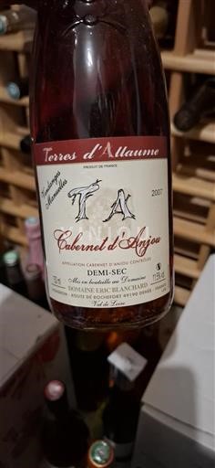 Loire Valley Cabernet d'Anjou Terres d'Allaume 2007