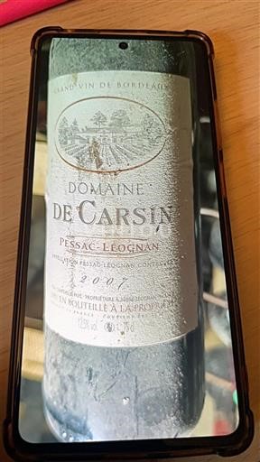 Bordéus Pessac-Léognan Domaine Carsin 2007