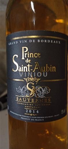 Bordeaux Sauternes Prince de Saint-Aubin 2014