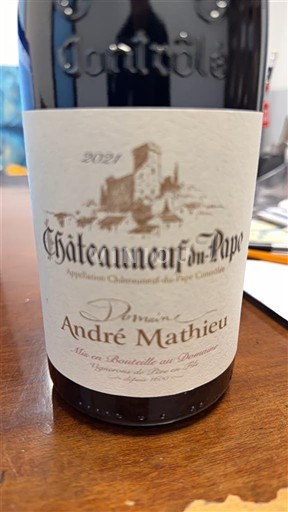 Rhône-dalen Châteauneuf-du-Pape Domaine André Mathieu 2021
