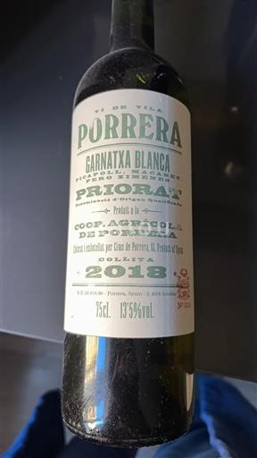 Katalonien Priorat Coop. Agrícola de Porrera Garnatxa Blanca 2018