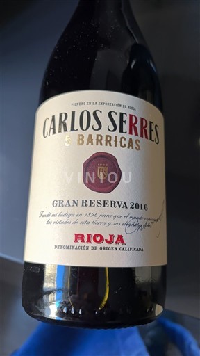 La Rioja Rioja Carlos Serres 5 Barricas Gran Reserva 2016