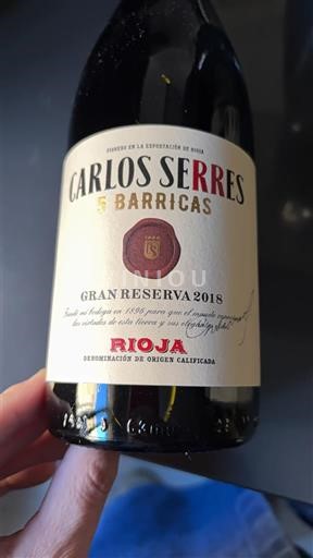 La Rioja Rioja Carlos Serres 5 Barricas Gran Reserva 2018