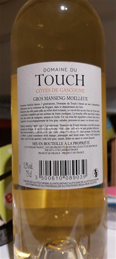 Südwestfrankreich Côtes de Gascogne Domaine Touch Gros Manseng-Moelleux 2021