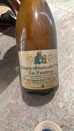 Bourgondië Niet gespecificeerd Premier Cru Domaine Henri Clerc & Fils Les Folatières Niet-geïntegreerd